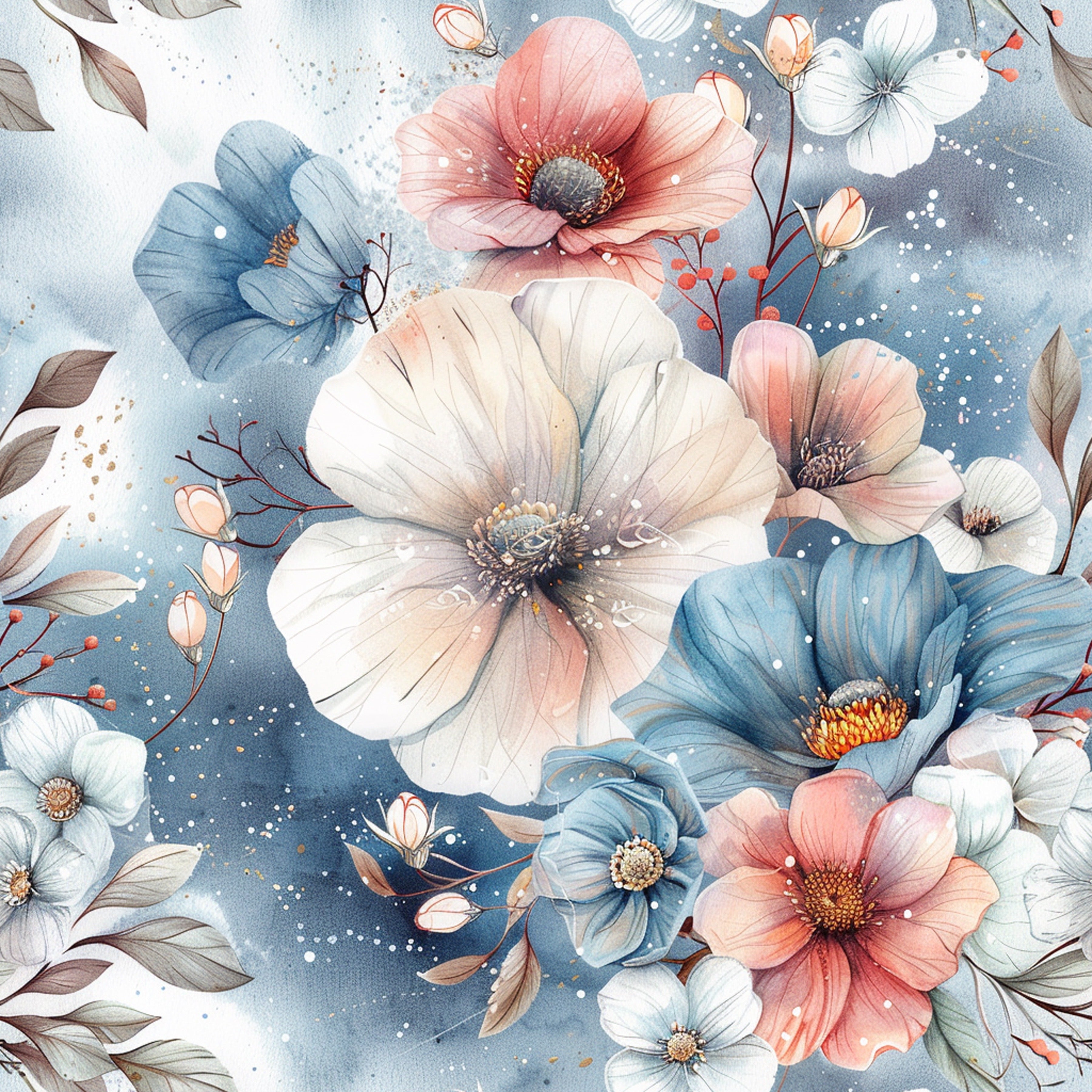 Schnee Blumen Kuschelstoff Vorbestellung